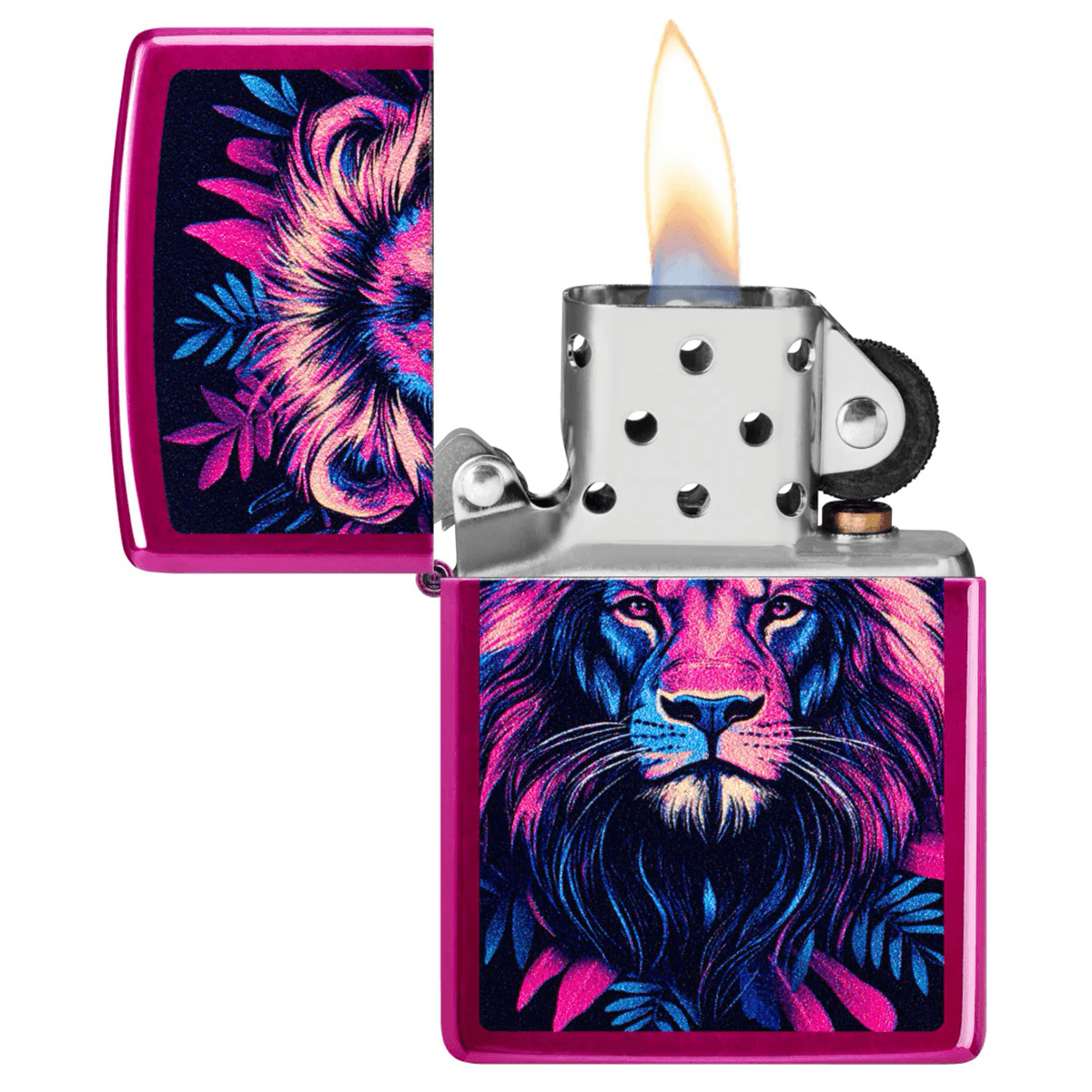ZIPPO LION CANDY RASPBERRY COLOR IMAGE