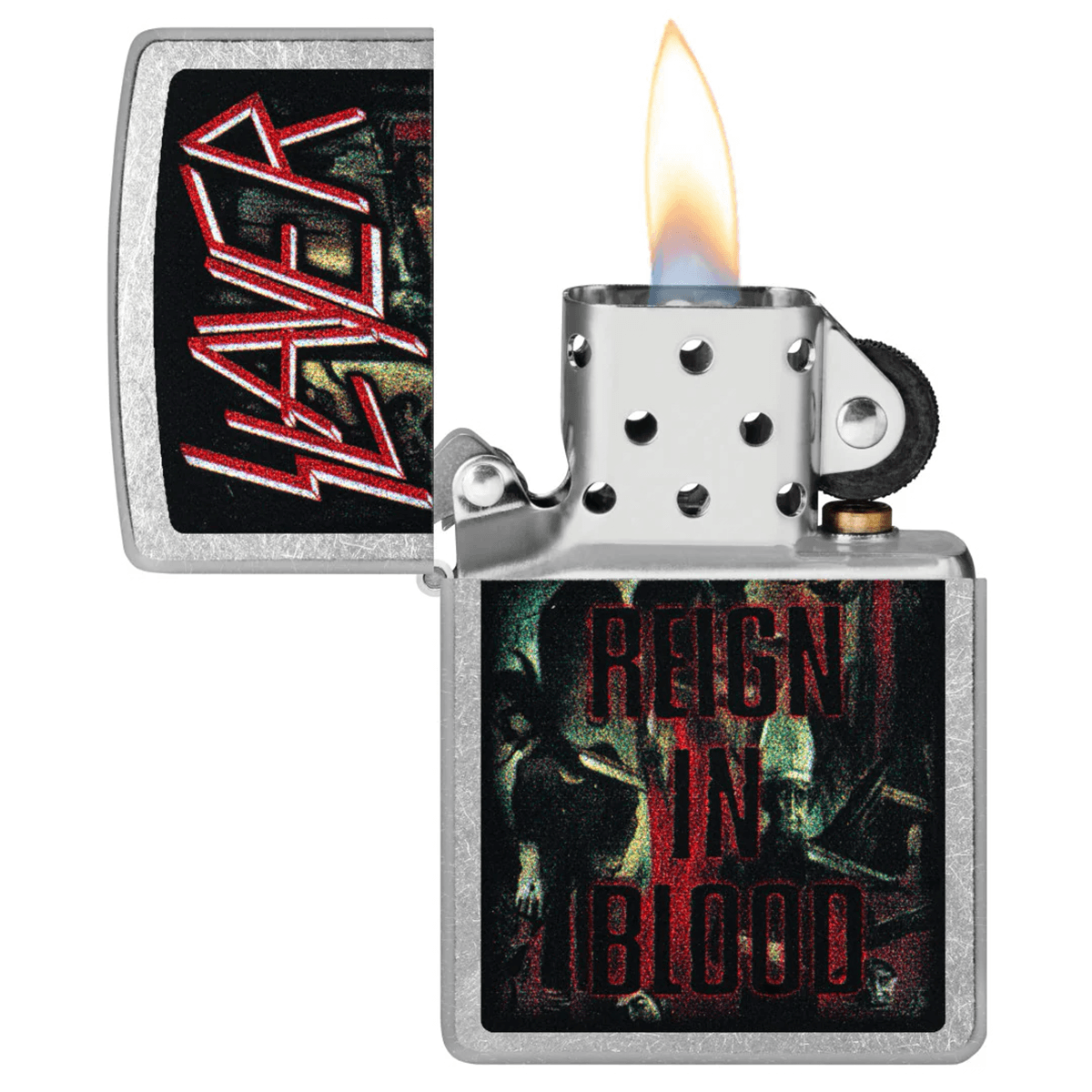 ZIPPO SLAYER REIGN IN BLOOD STREET CHROME COLOR IMAGE