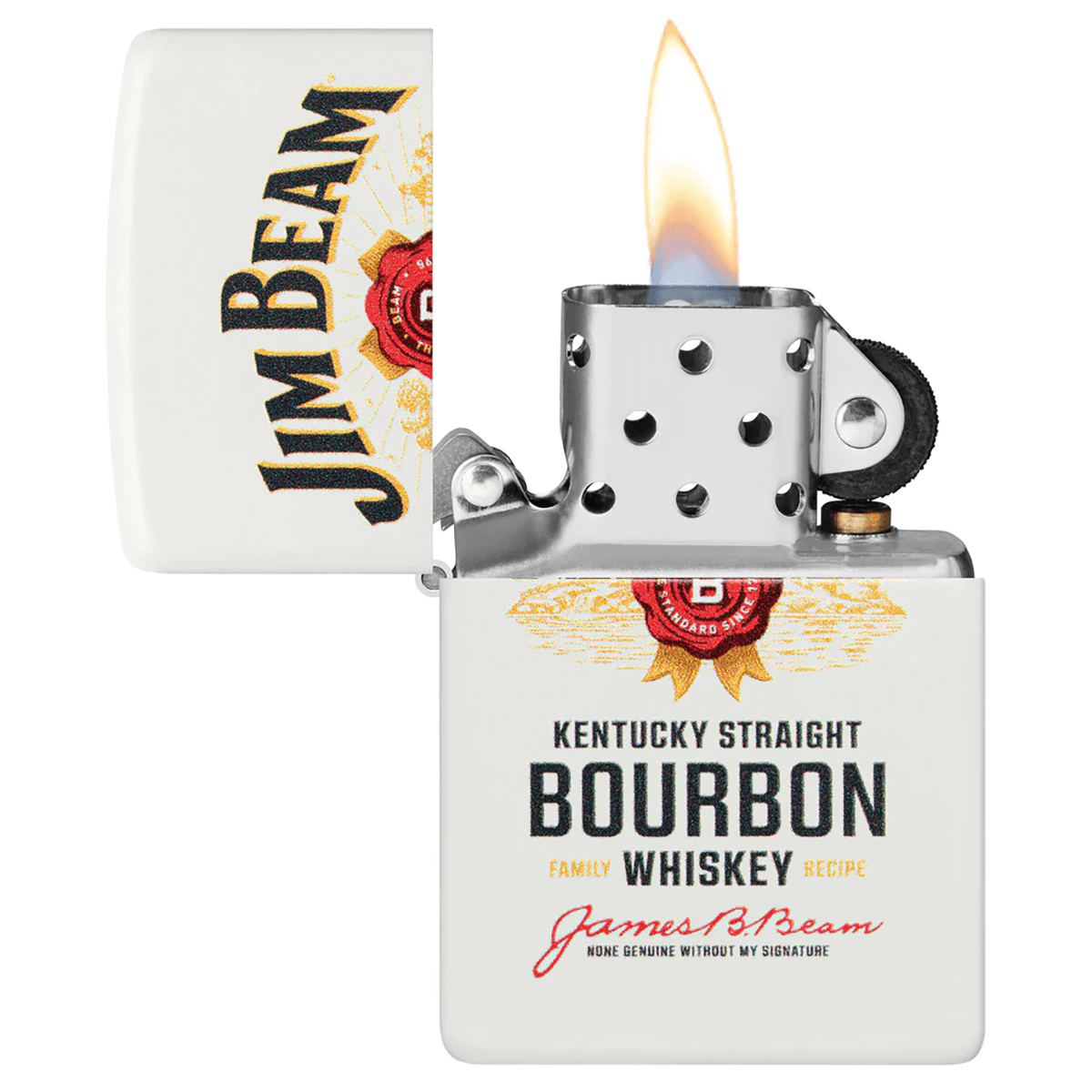 Zippo Jim Bean Logo White Matte