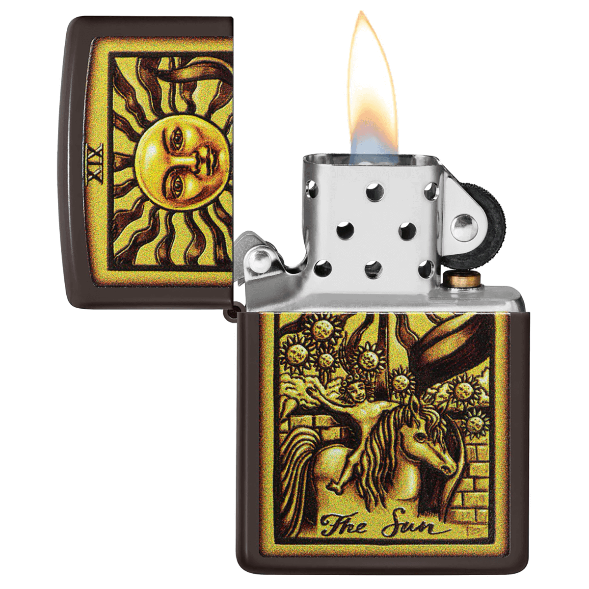 Zippo Sun Tarot Brown Matte