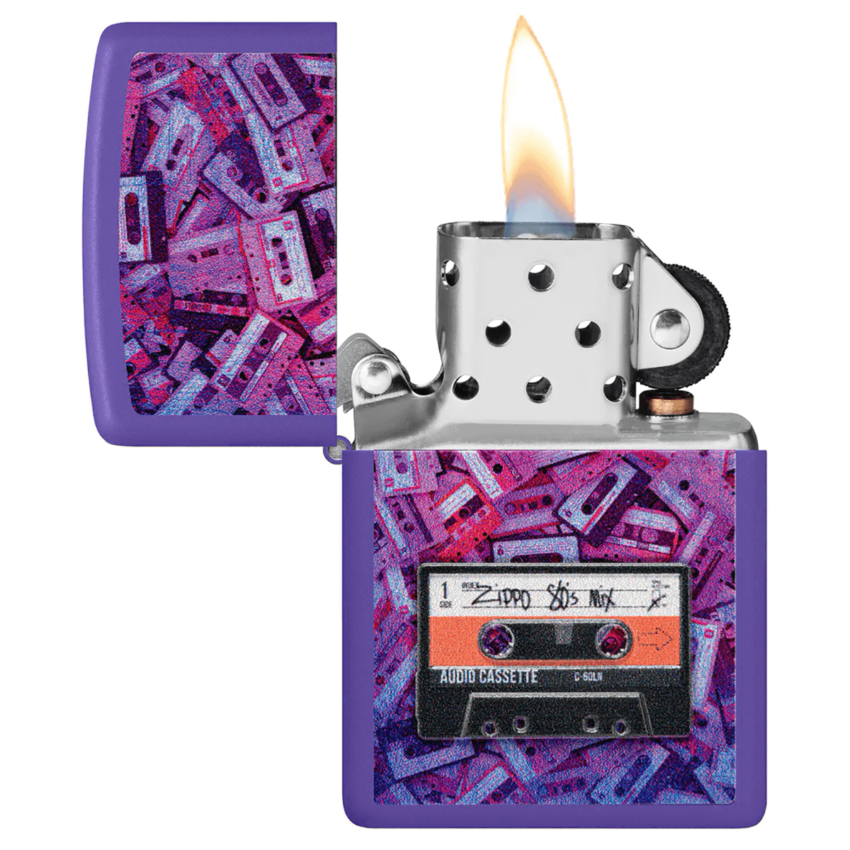 Zippo Retro Cassettes Purple Matte