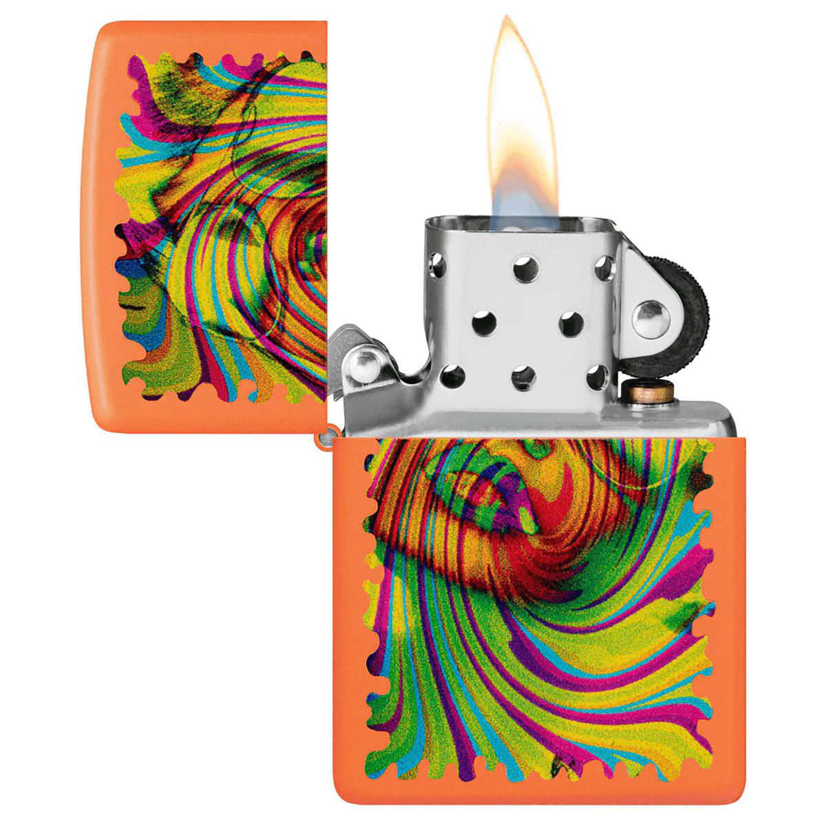Zippo Girl In Aviators Matte Orange