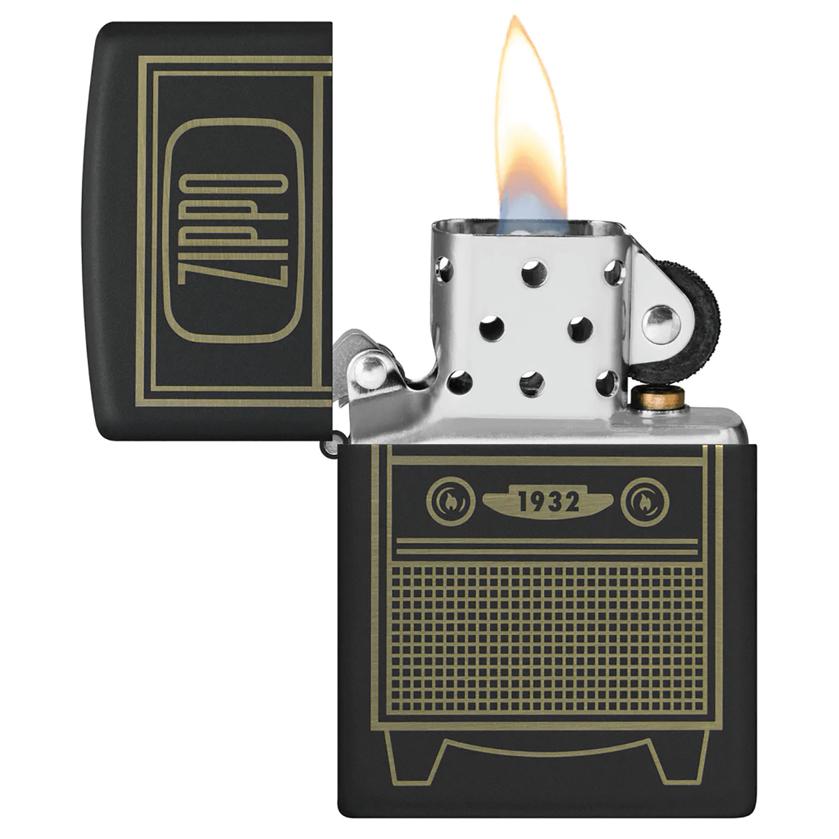Zippo Vintage Tv Design Black Matte