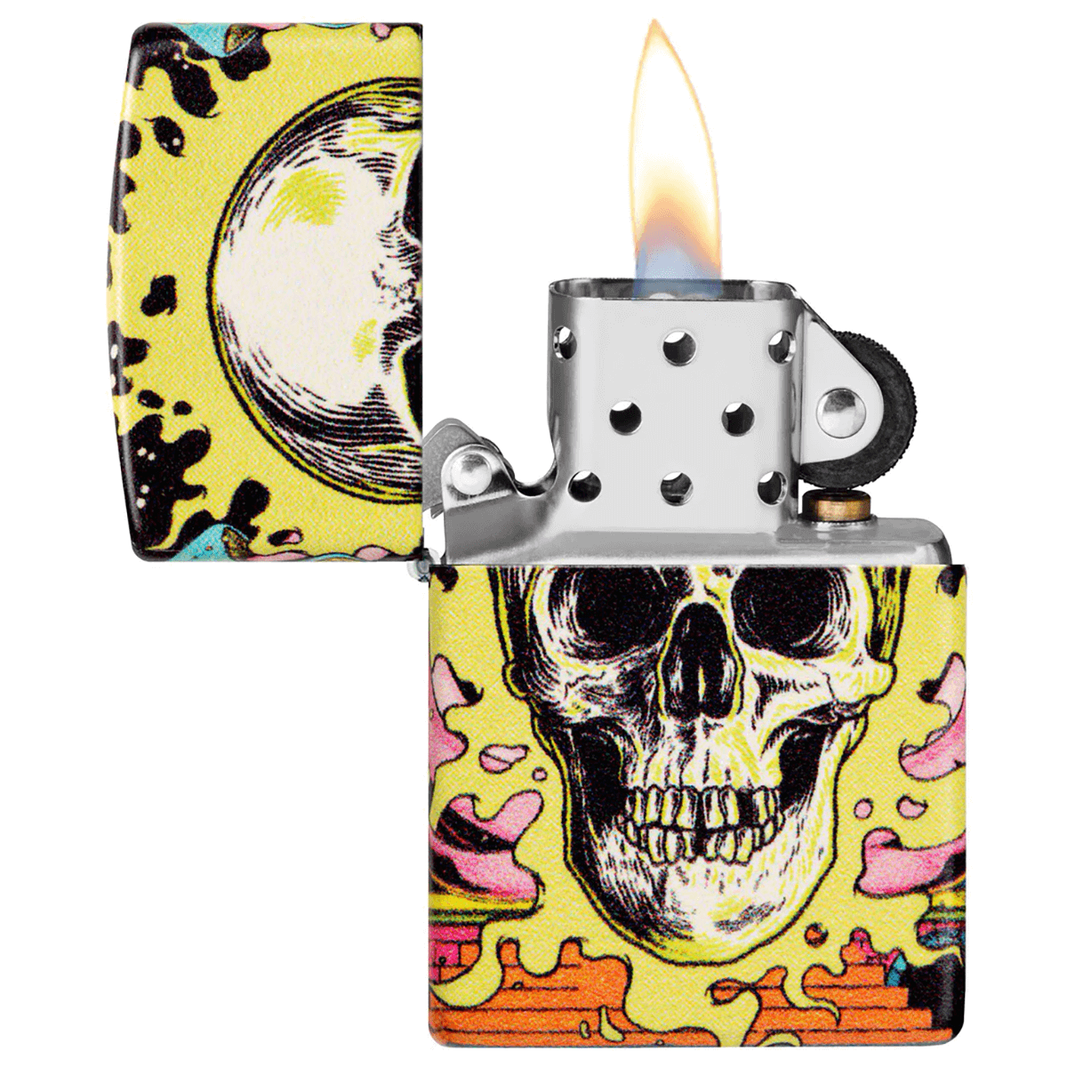 Zippo Skull Design Glow In The Dark 540 Color