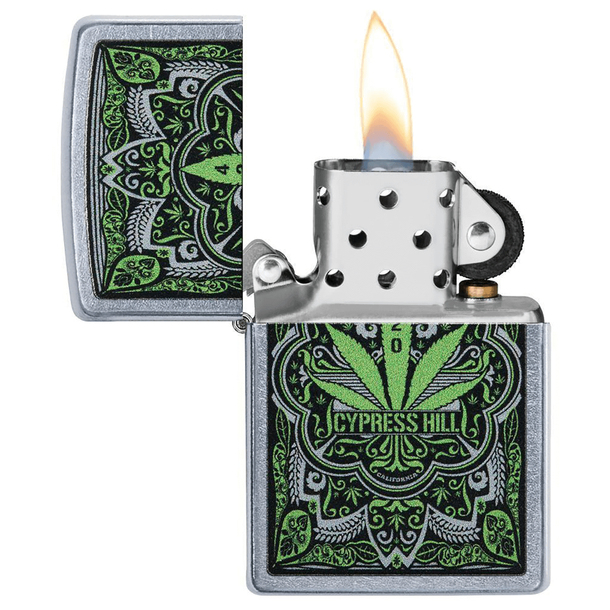 Zippo Cypress Hill Filigree Pattern Street Chrome