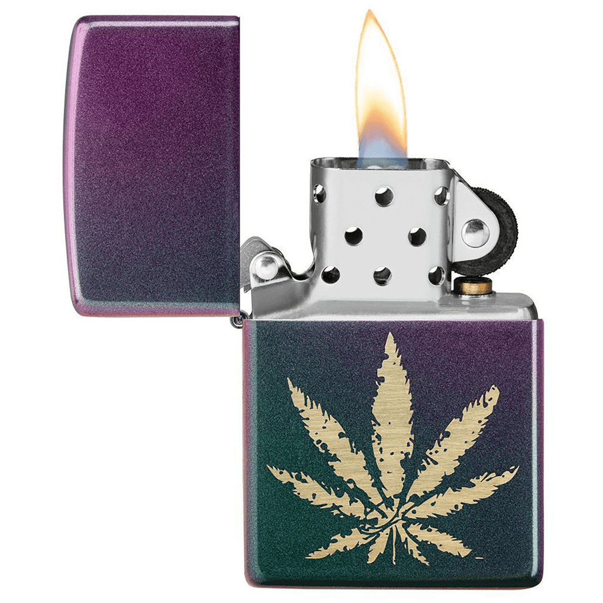 Zippo Iridescent Leaf
