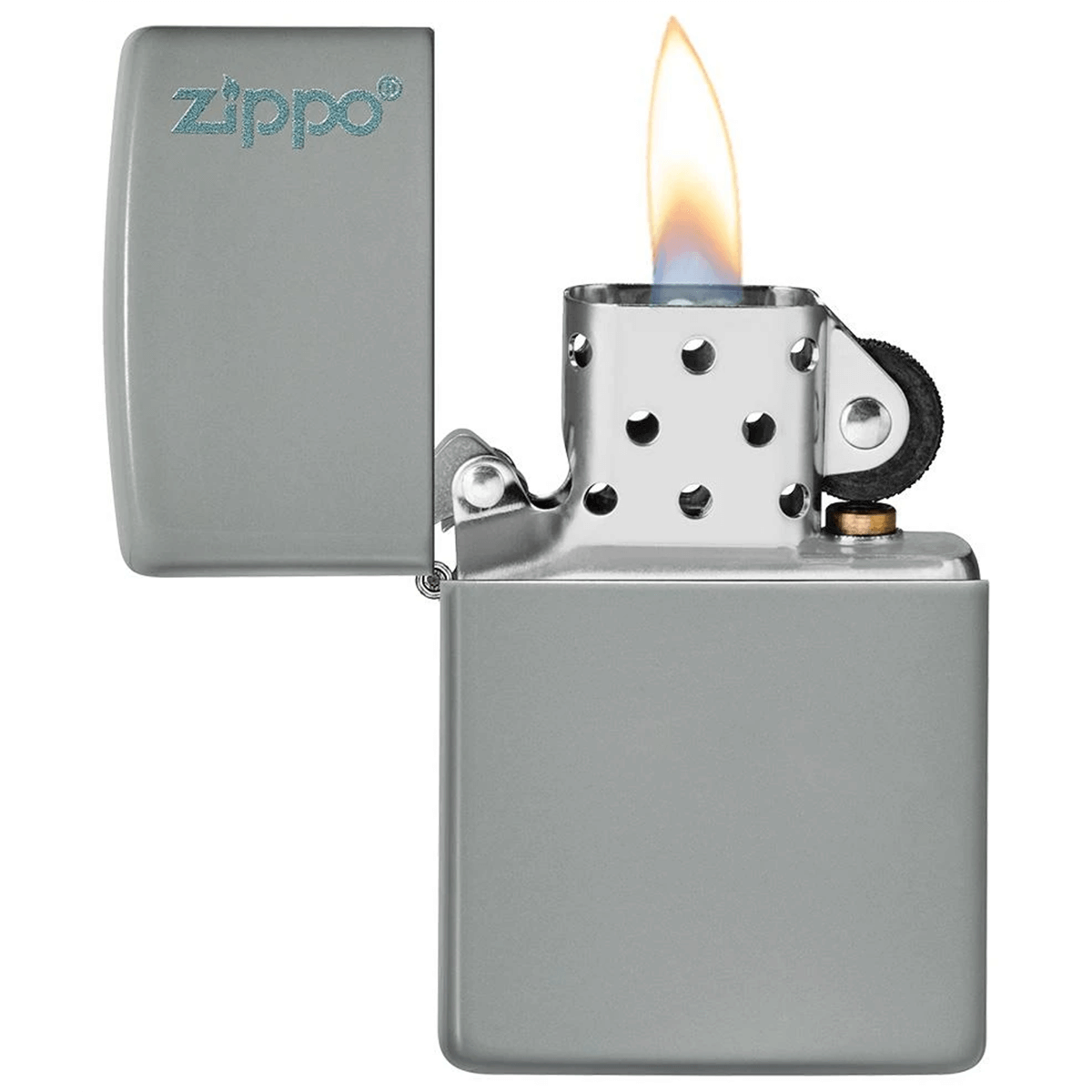 Zippo Flat Grey Matte Zippo Logo