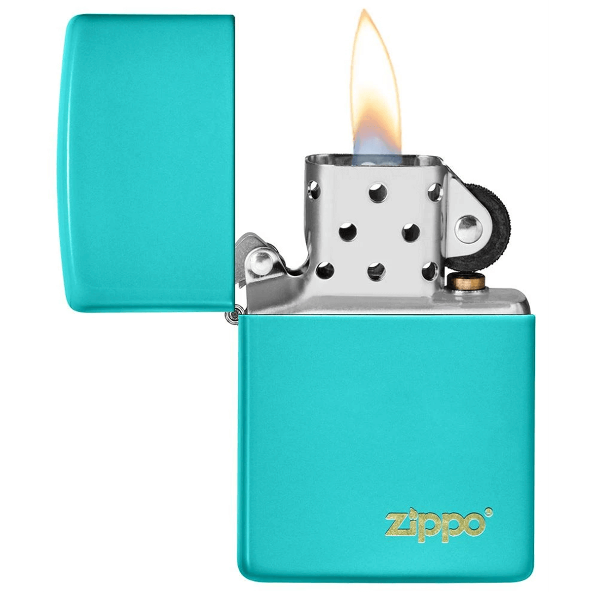 Zippo Flat Turquoise Matte Zippo Logo