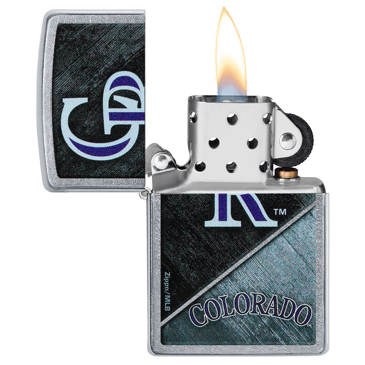 Zippo Mlb Colorado Rockies Street Chrome