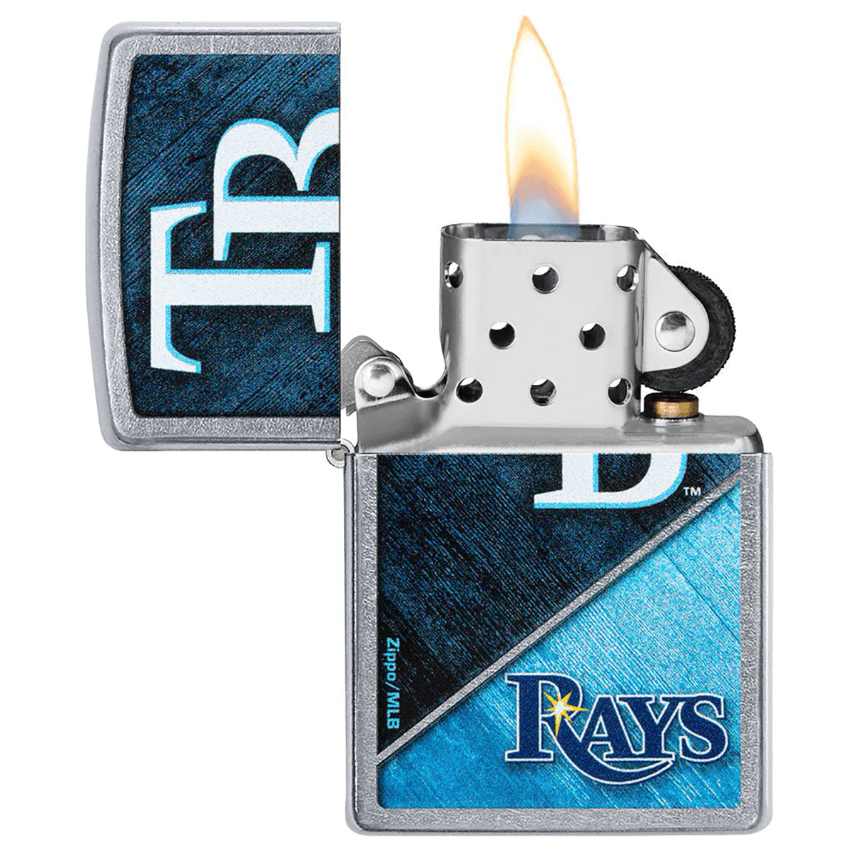 Zippo Mlb Tampa Bay Rays Street Chrome