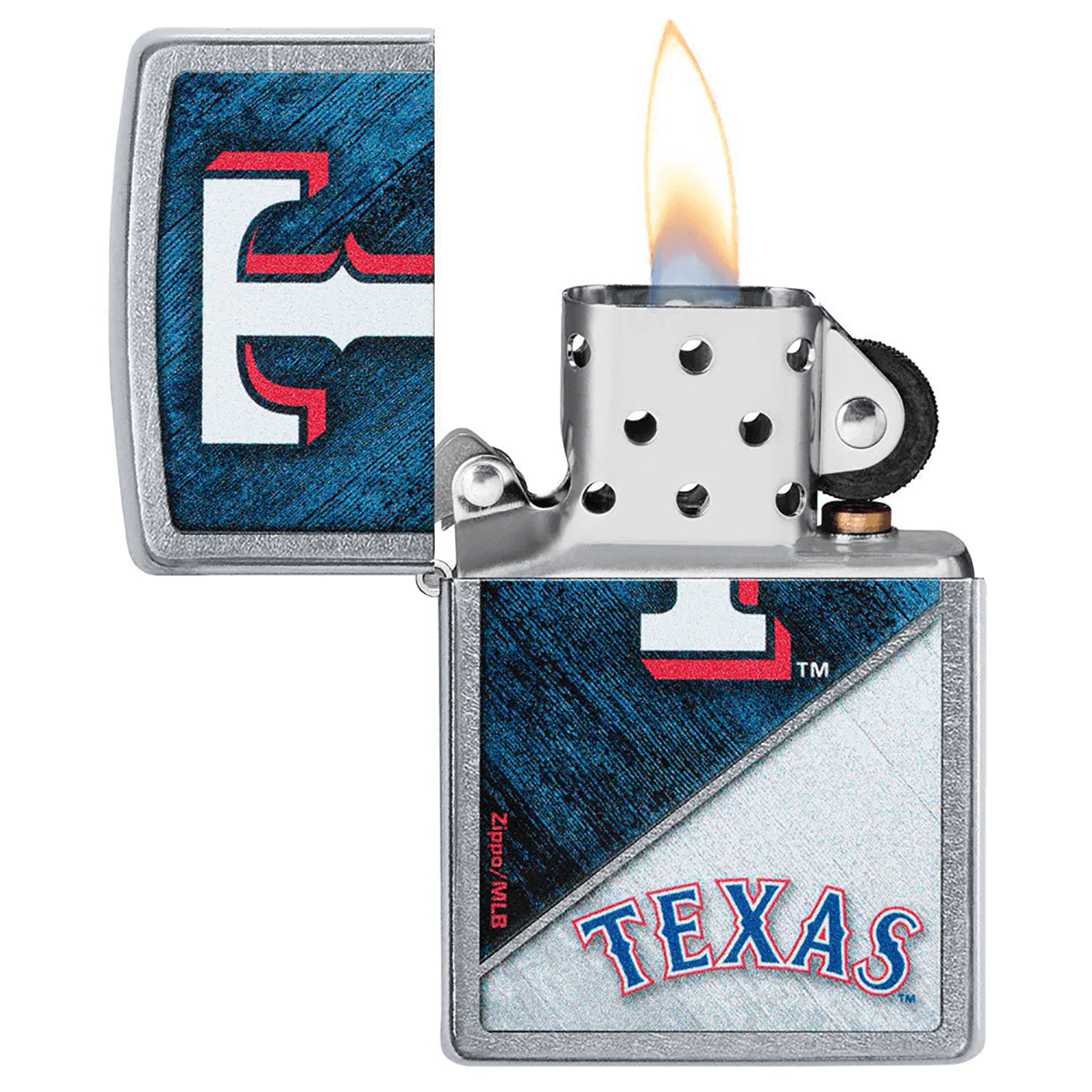 Zippo Mlb Texas Rangers Street Chrome