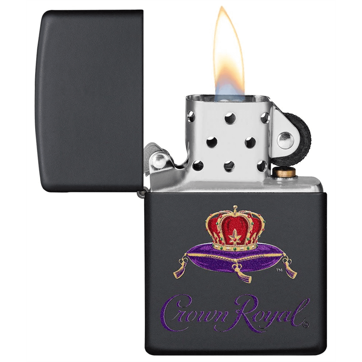 Zippo Black Matte Crown Royal