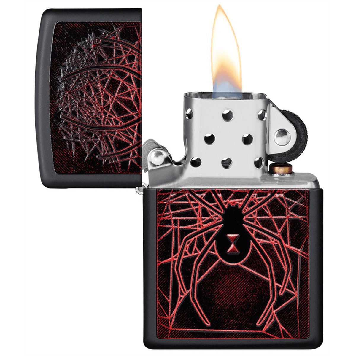Zippo Black Matte Spider Design