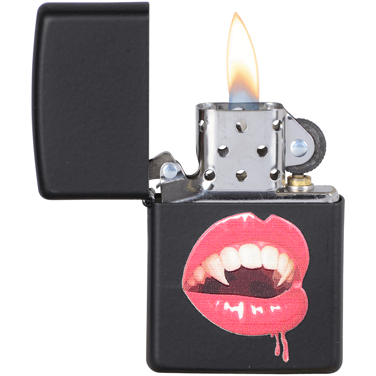 Zippo Pk Collection Fang Lips Black Matte