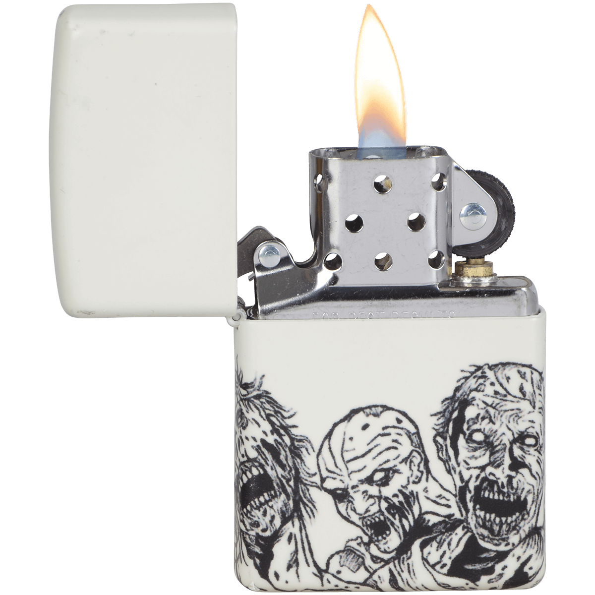 Zippo Pk Collection Glowing Zombies White Matte