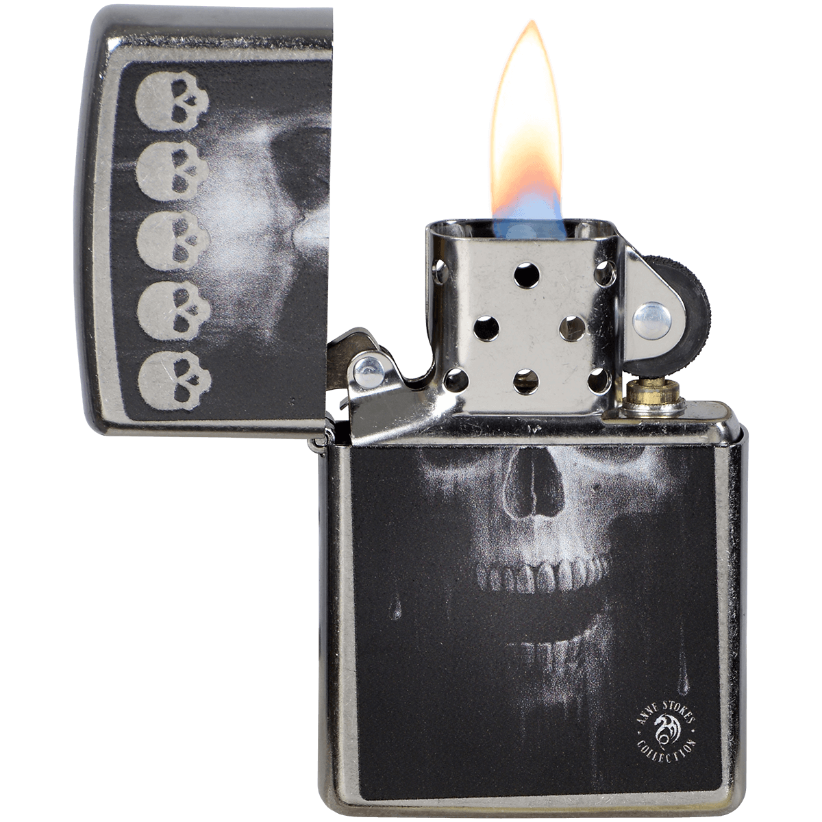 Zippo Pk Collection Anne Stokes Skull Street Chrome