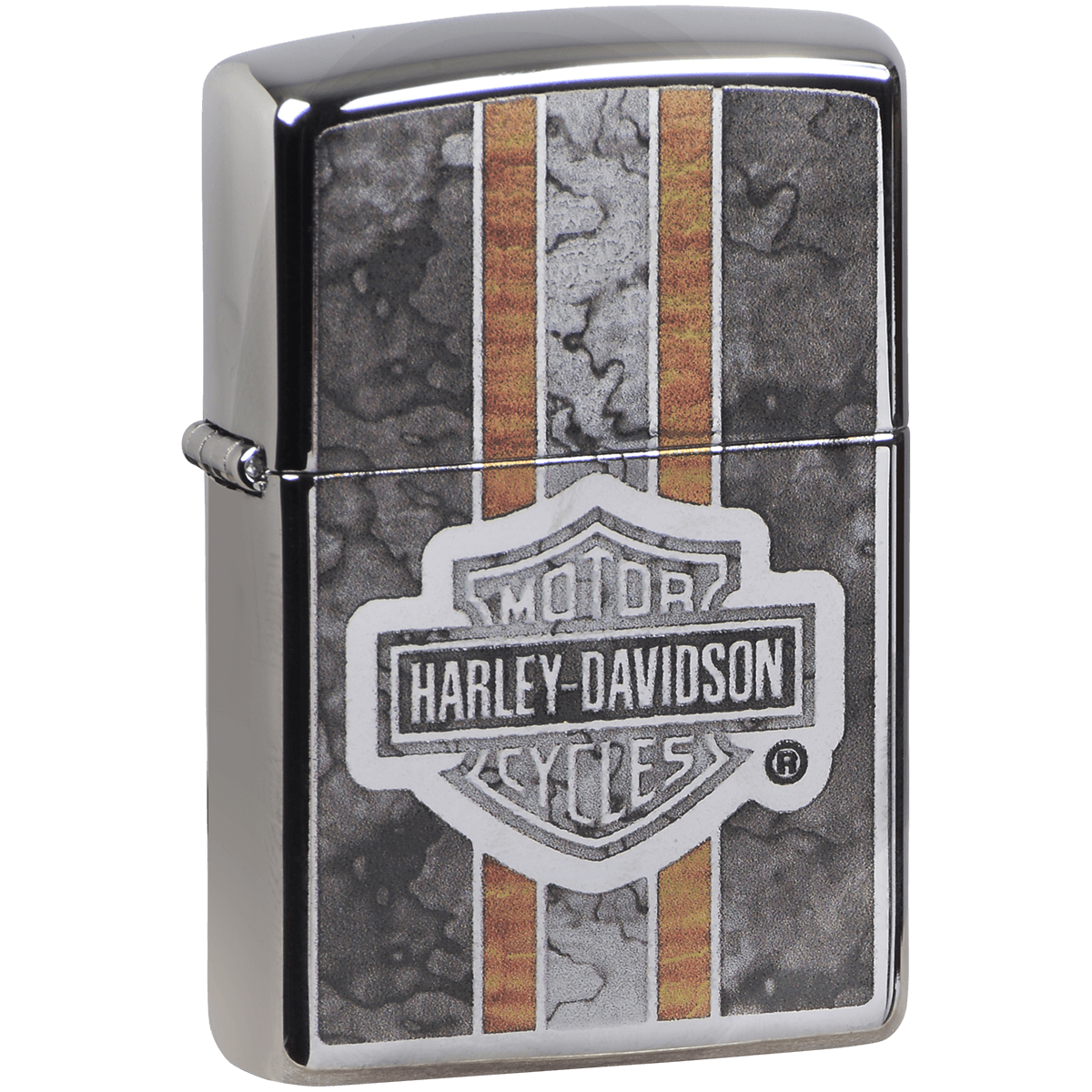 Zippo Pk Collection Harley Davidson Stripe High Polish Chrome