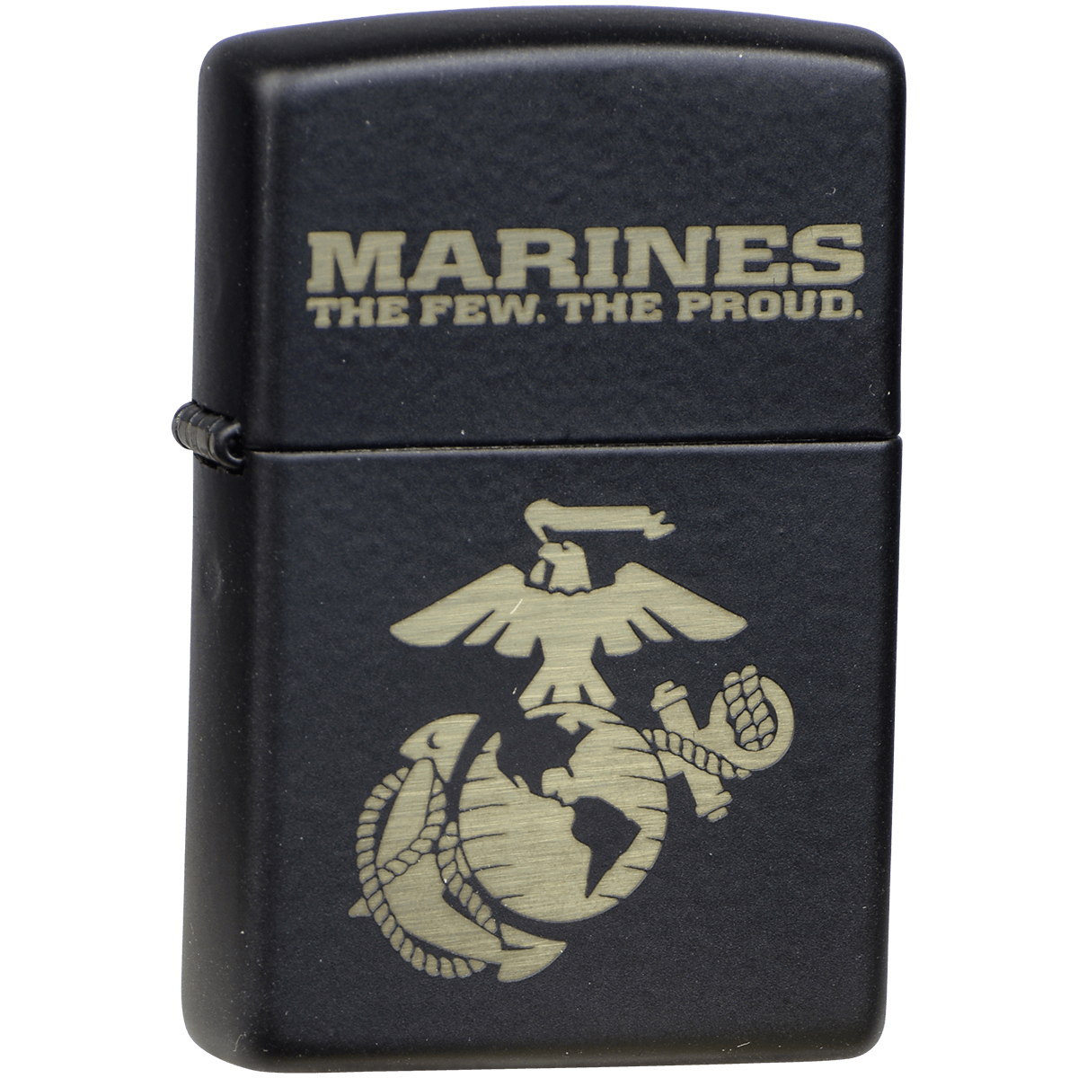 Zippo Pk Military Collection Marines Black Crest