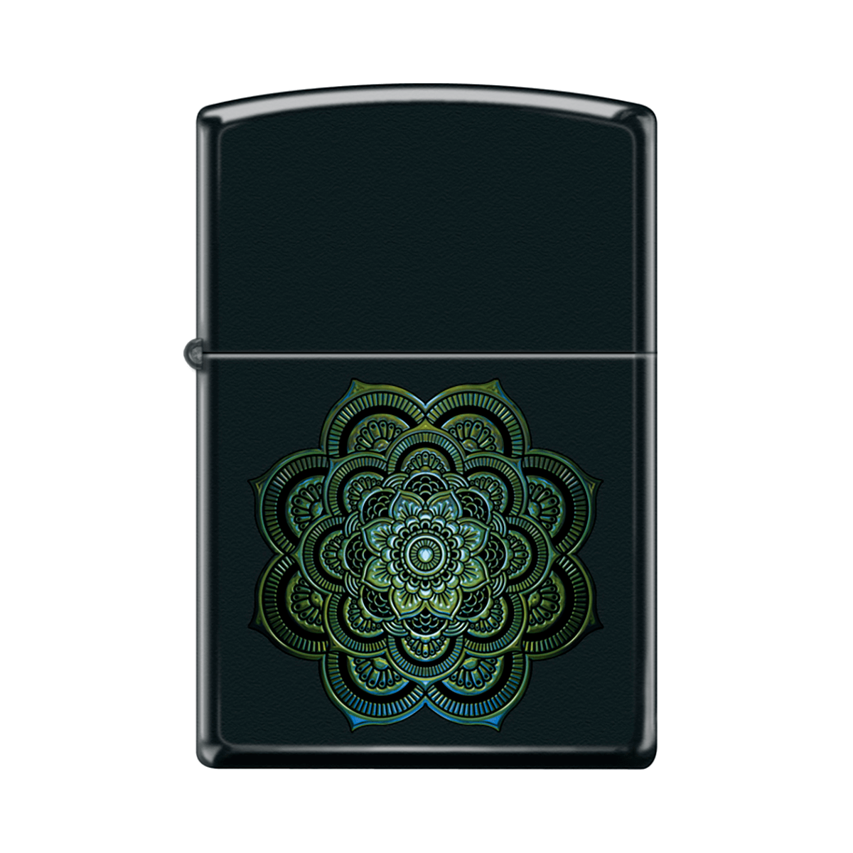 Zippo Pk Collection Mandala Green Design Black Matte