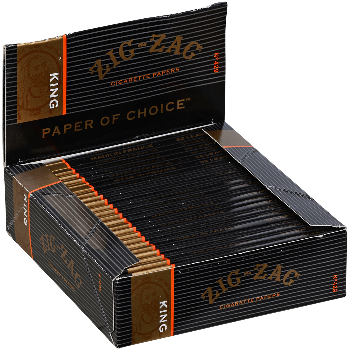 Papers Zig Zag King Size Black 100X53Mm 24/32 Ct. Box