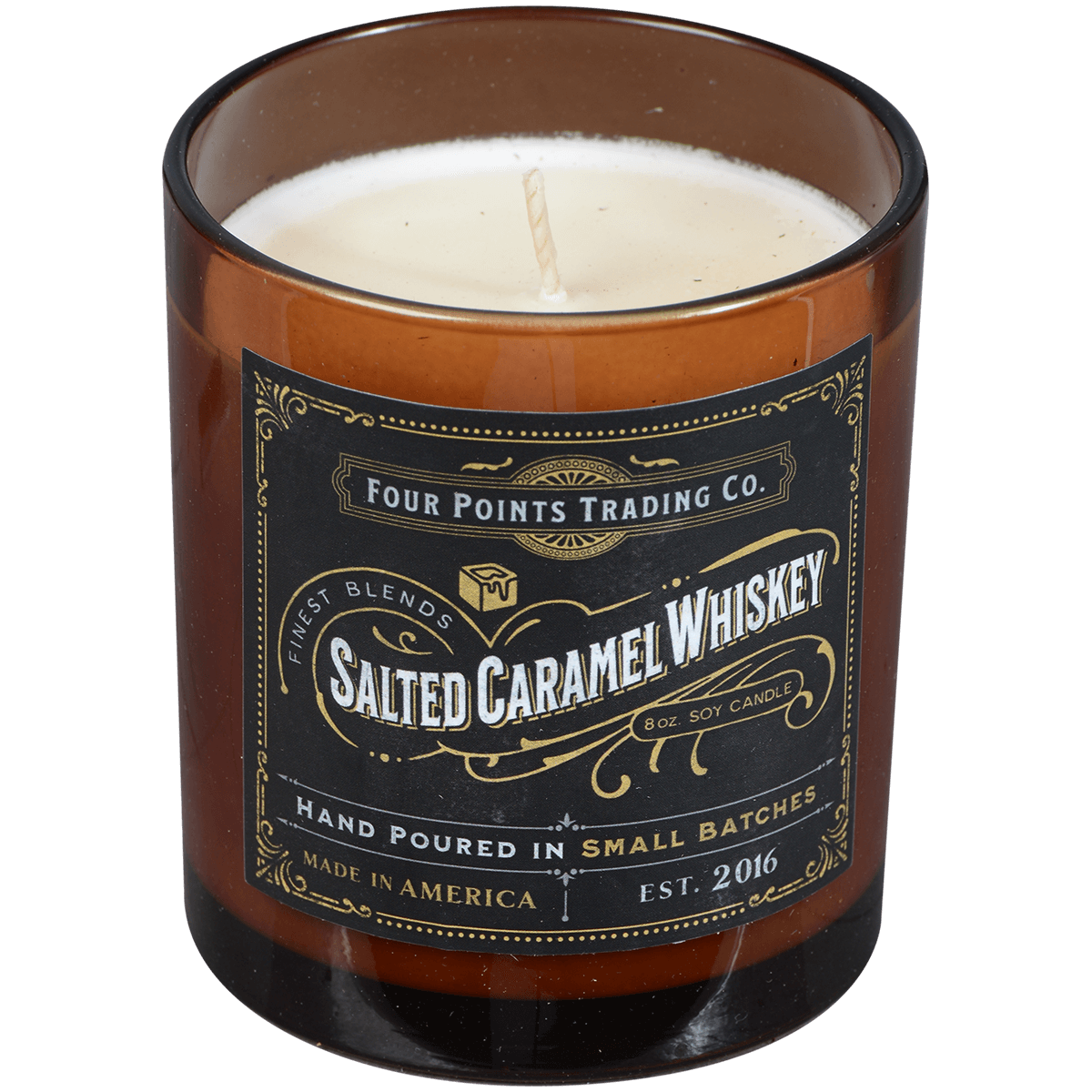 Salted Caramel Whiskey 8 Oz Soy Candle