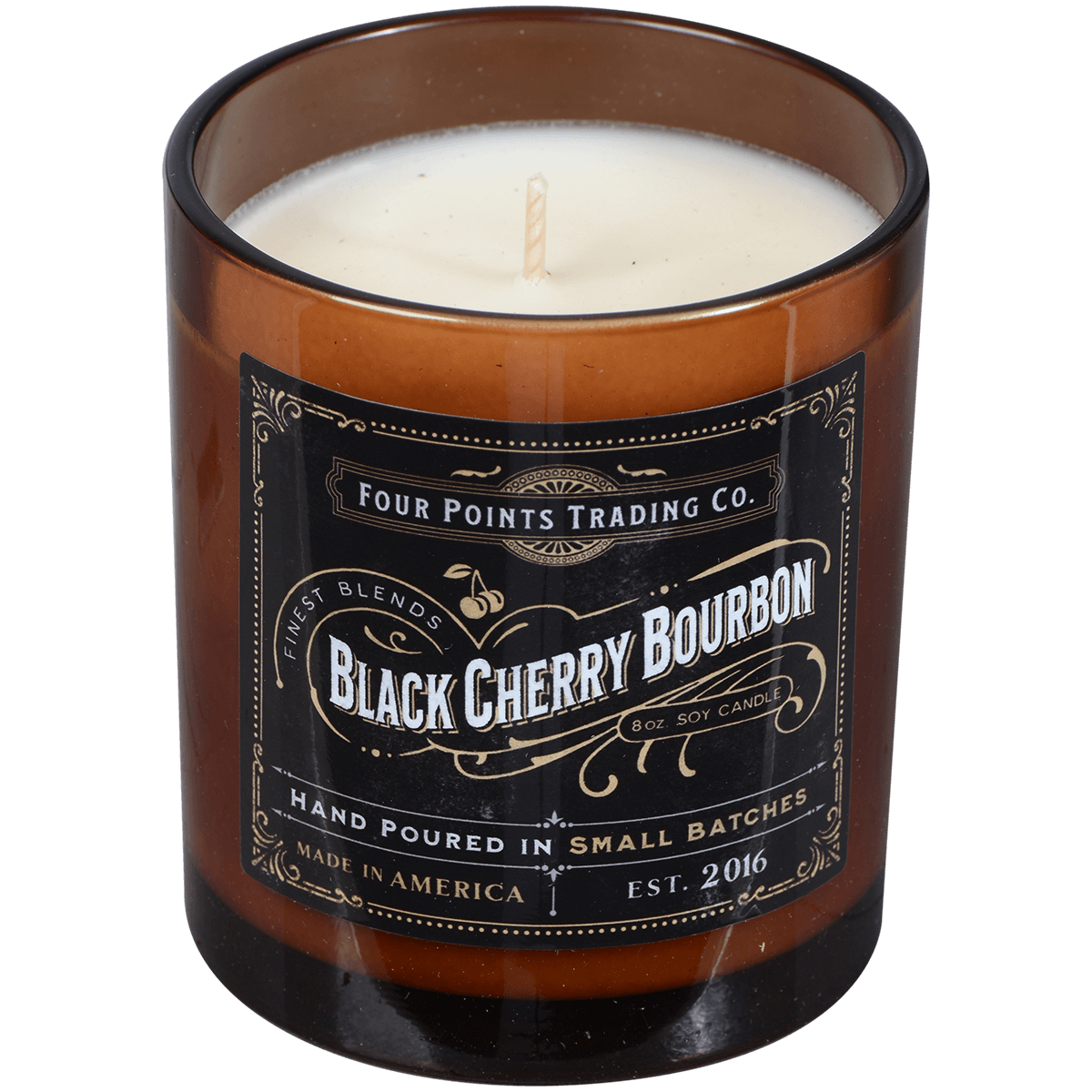 **BLACK CHERRY BOURBON 8 OZ SOY CANDLE