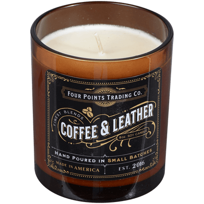Coffee & Leather 8 Oz Soy Candle