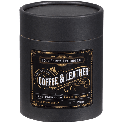 Coffee & Leather 8 Oz Soy Candle