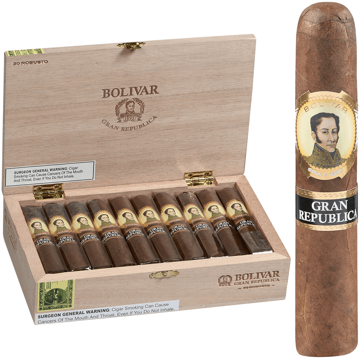 Bolivar Gran Republica Robusto 20 Ct. 4 1/2 X 50 Bx