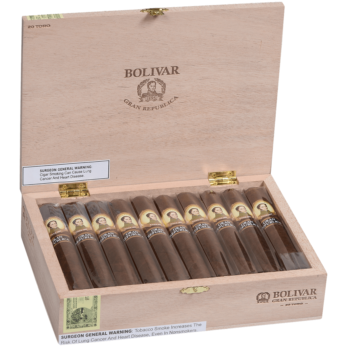 BOLIVAR GRAN REPUBLICA TORO 20 CT. 6X54 BX