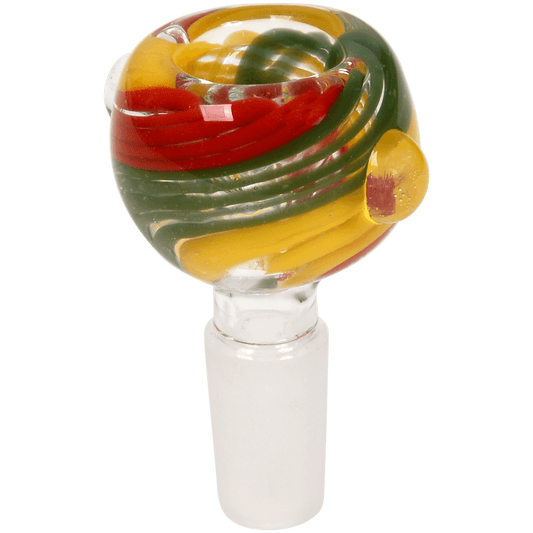 Pipes Greenhouse Swirl Reversal Glass Bowl Round 14 Mm