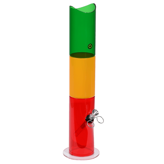 Pipes Acrylic Greenhouse 2.5"X15" Water Pipe Rasta Pull Carb