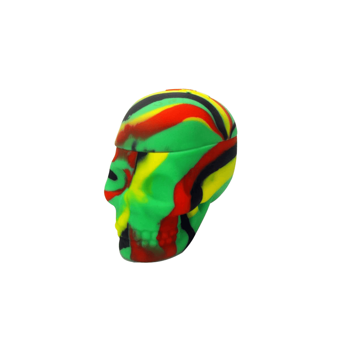 Container No Goo Silicone Rasta Skull 2.35"