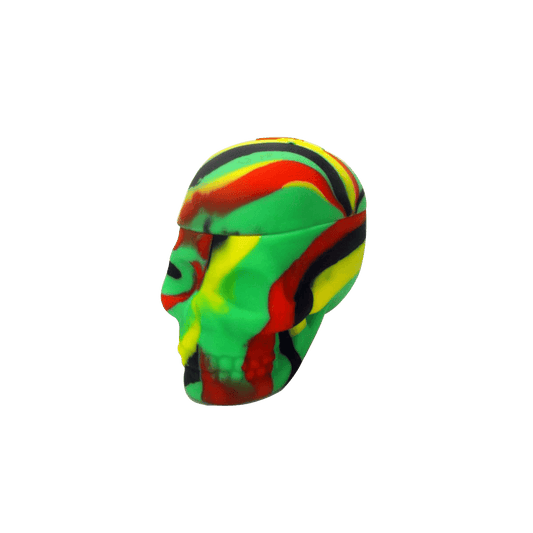 Container No Goo Silicone Rasta Skull 2.35"