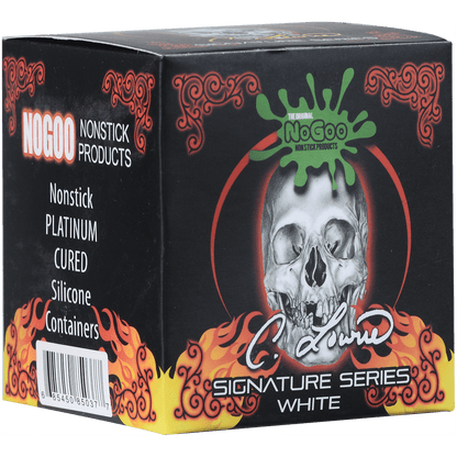 Container No Goo Silicone White Skull 2.35"
