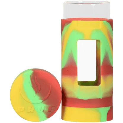 Container Pruf 2 In 1 Silcone Jar Rasta 4Ct Display