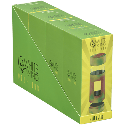 Container Pruf 2 In 1 Silcone Jar Rasta 4Ct Display