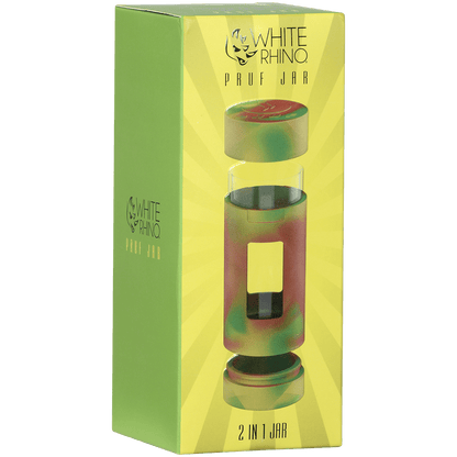 Container Pruf 2 In 1 Silcone Jar Rasta 4Ct Display
