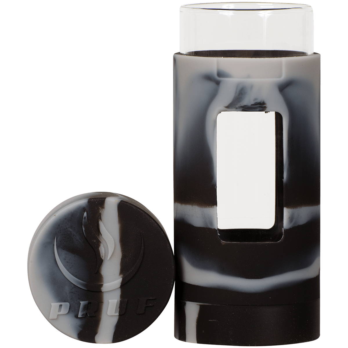 Container Pruf 2 In 1 Silcone Jar Black & Gray 4Ct Display