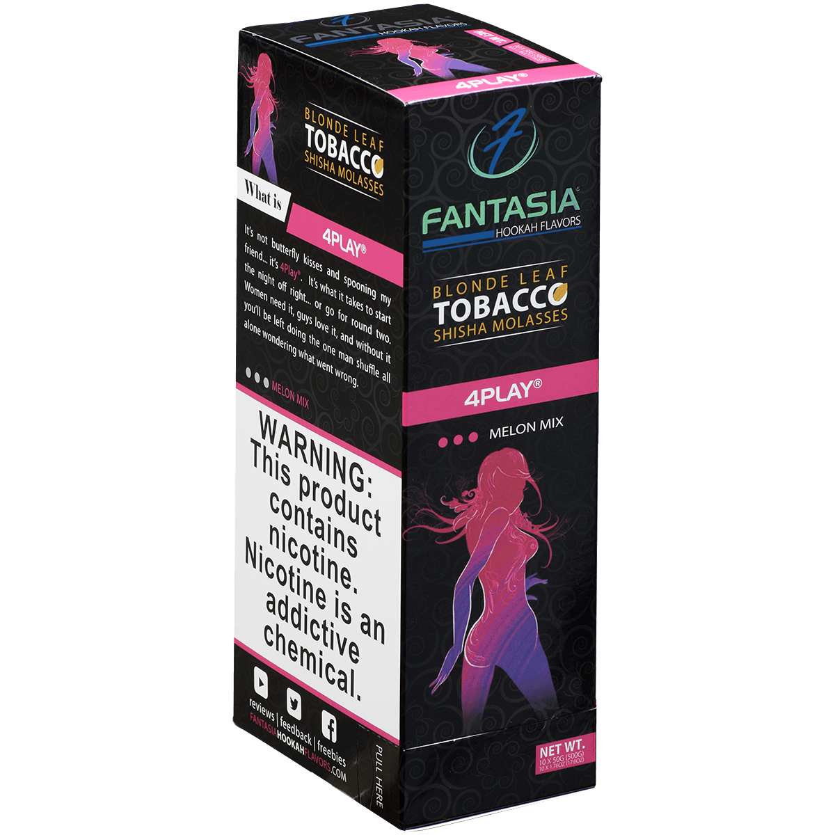 Hookah Tobacco Fantasia 4 Play 50G 10 Ct. Carton