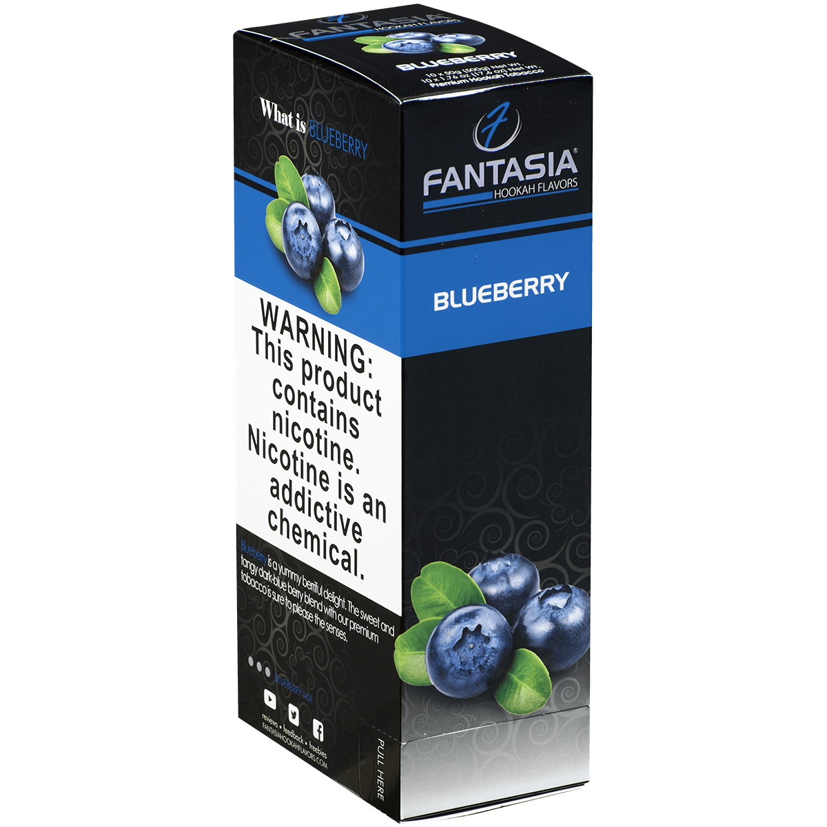 Hookah Tobacco Fantasia Blueberry 50G 10 Ct. Carton