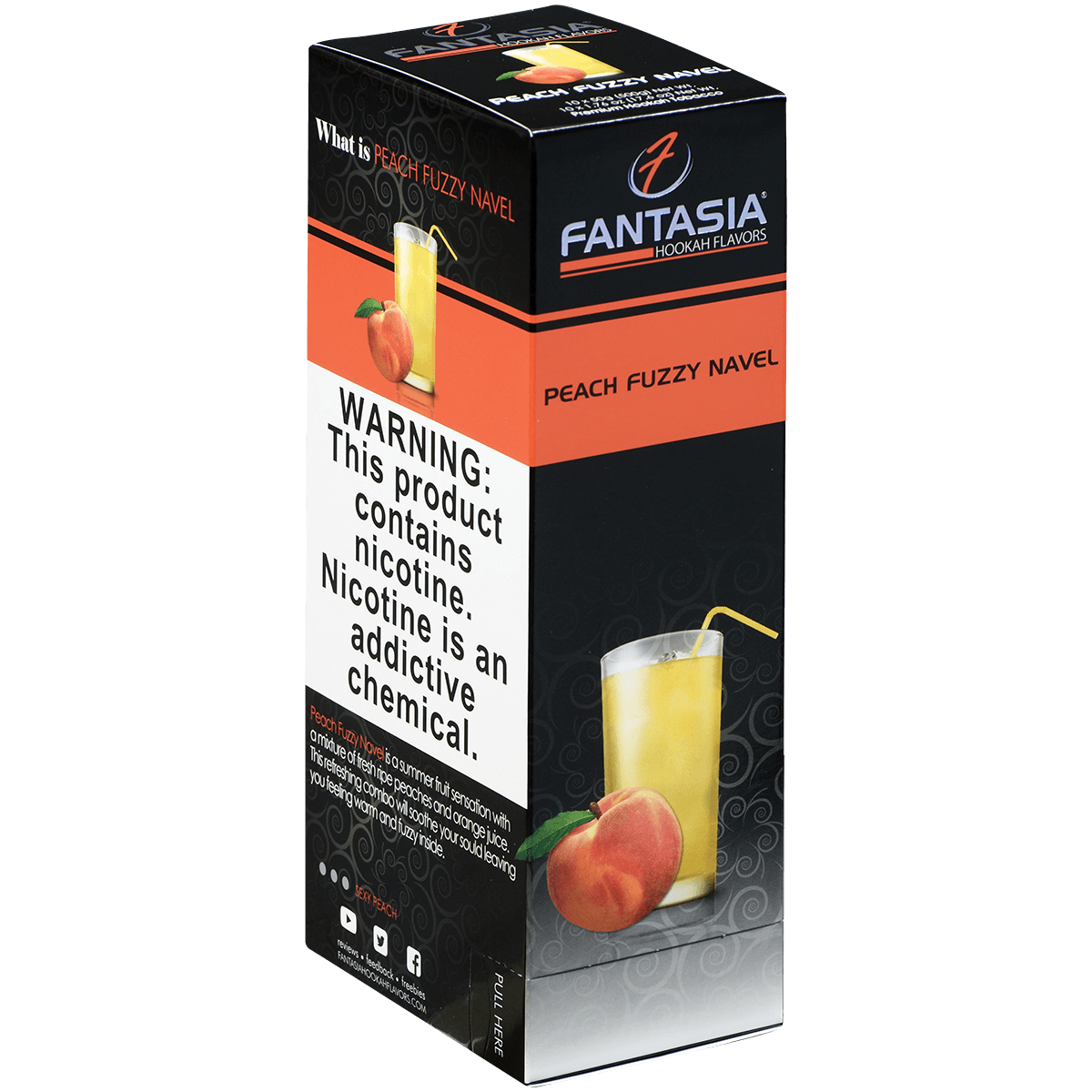 Hookah Tobacco Fantasia Peach Fuzzy Navel 50G 10 Ct. Carton