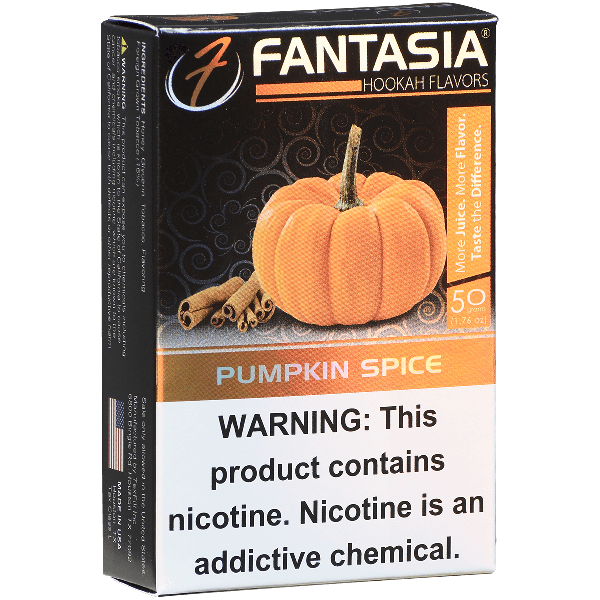 Hookah Tobacco Fantasia Pumpkin Spice 50G 10 Ct. Carton