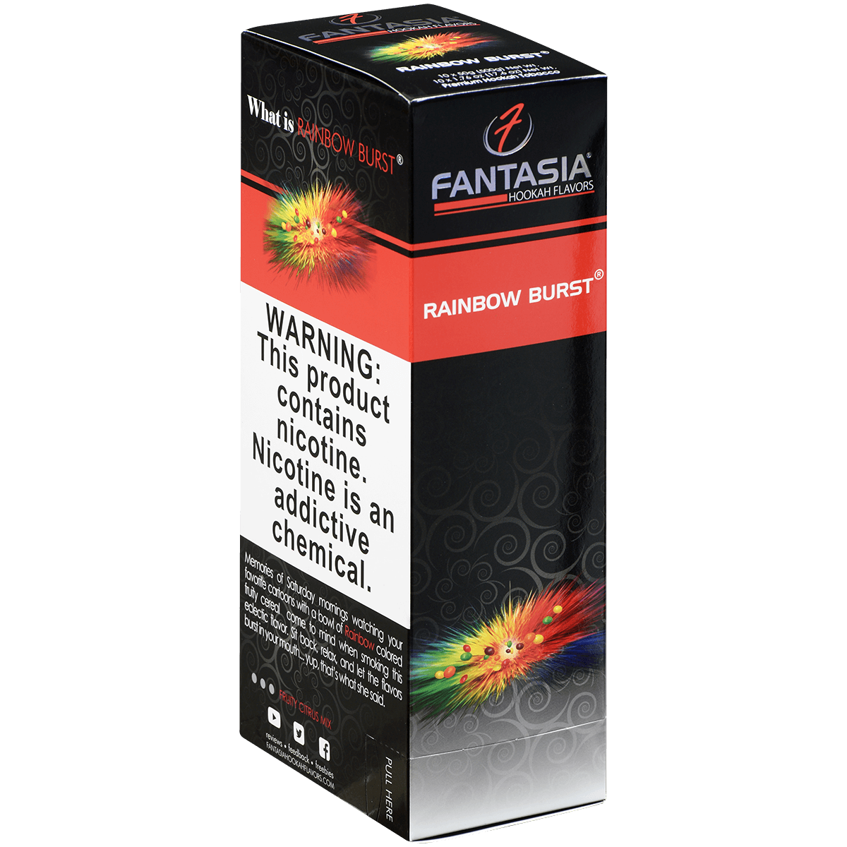 Hookah Tobacco Fantasia Rainbow Burst 50G 10 Ct. Carton