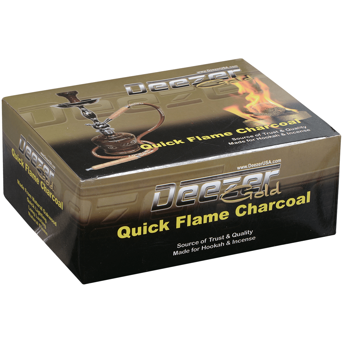 Hookah Charcoal Deezer Gold Light 40 Mm 10 10 Ct. Box