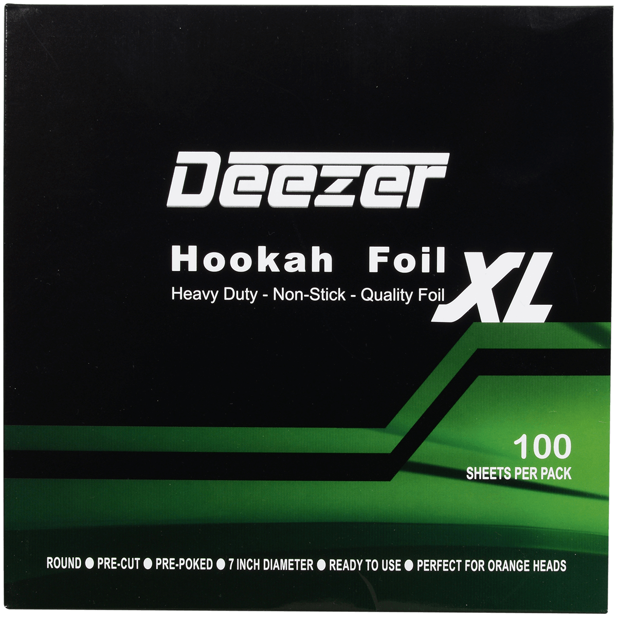 Hookah Foil Deezer Round Pre-Cut Xl 100 Sheet Pack