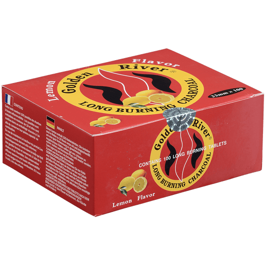 Hookah Charcoal Golden River Lemon Scented 33 Mm 10 10Ct Foil Wrap Rolls