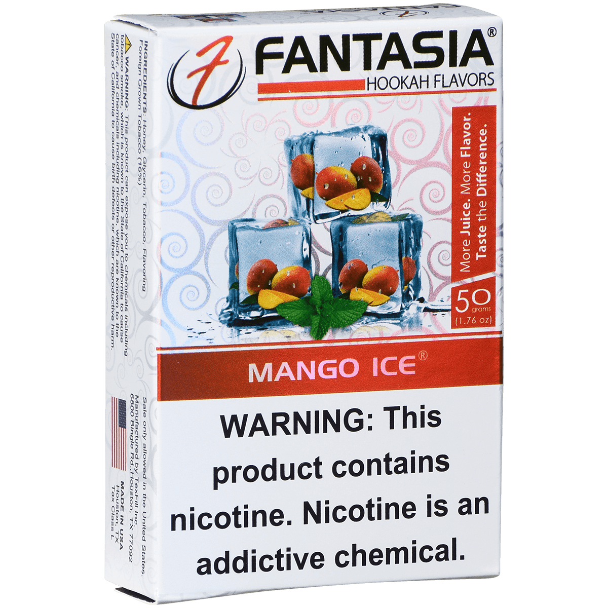 Hookah Tobacco Fantasia Mango Ice 50G 10Ct Carton