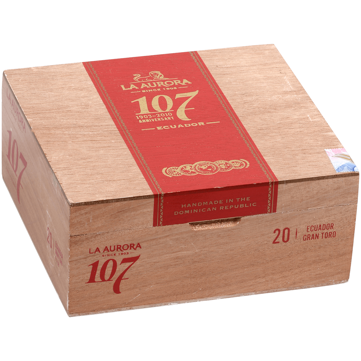 La Aurora 107 Ecuador Sun Grown Gran Toro 20Ct Box 6X58