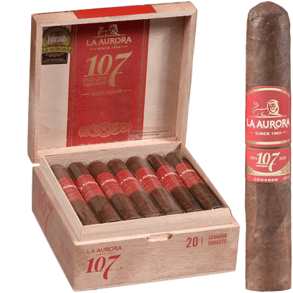 La Aurora 107 Ecuador Sun Grown Robousto 20Ct Box 5X50